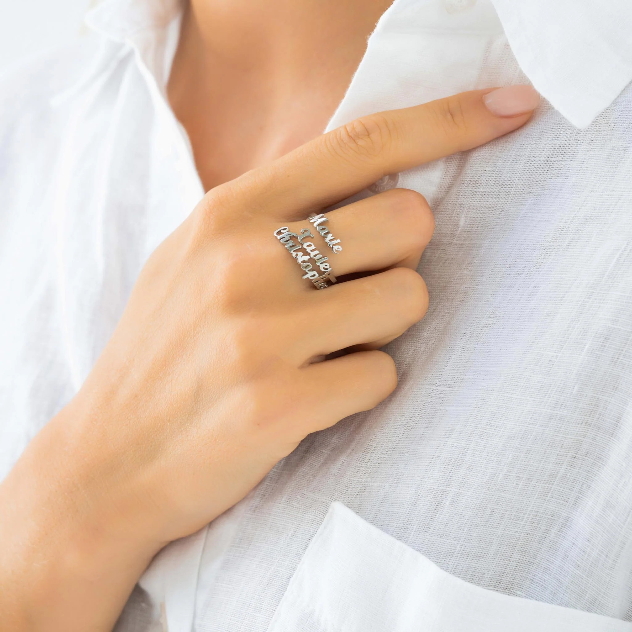 BAGUE AJUSTABLE JUSQU'À 4 PRÉNOMS - Image 3