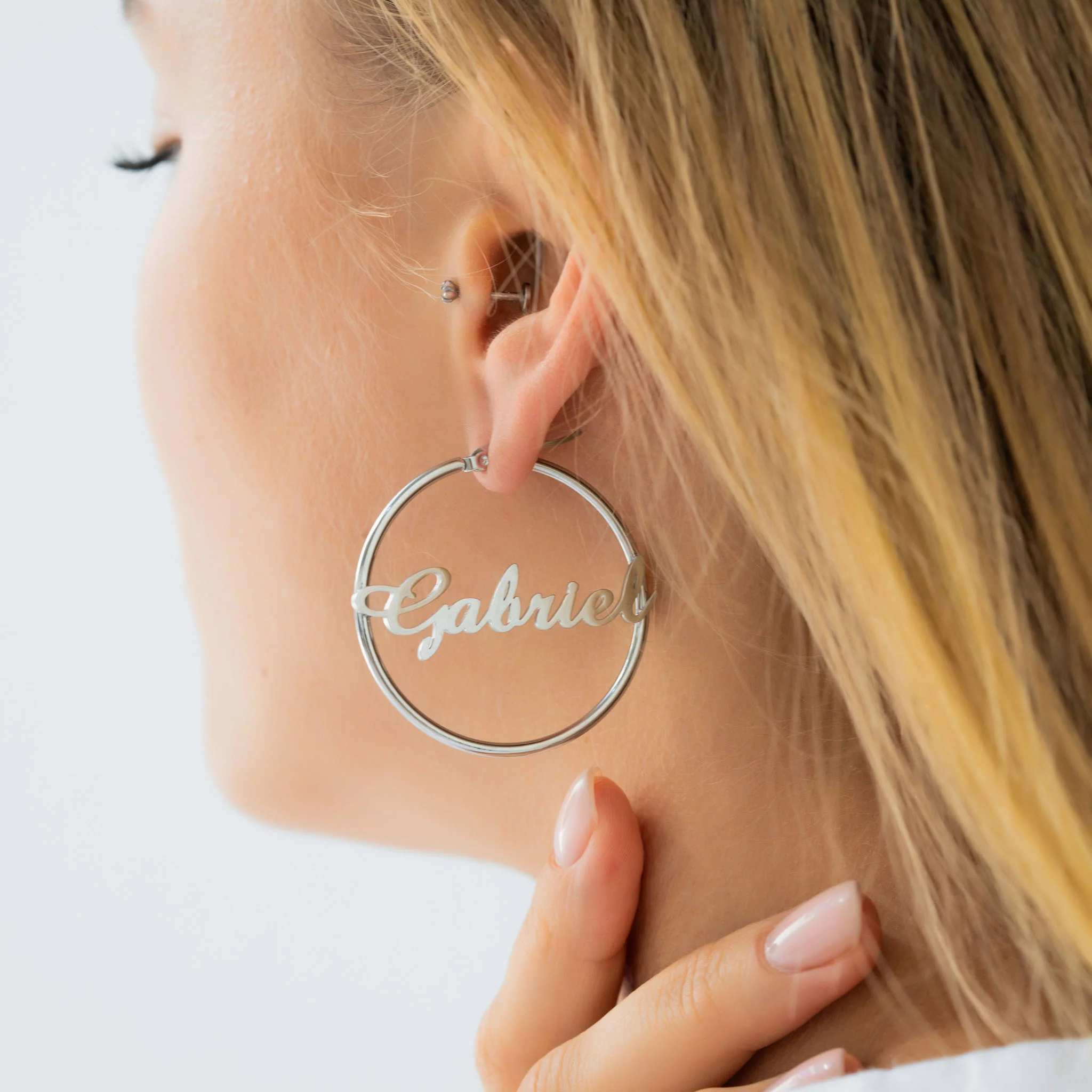 BOUCLES D'OREILLES CRÉOLES JUSQU'À 2 PRÉNOMS - Image 4