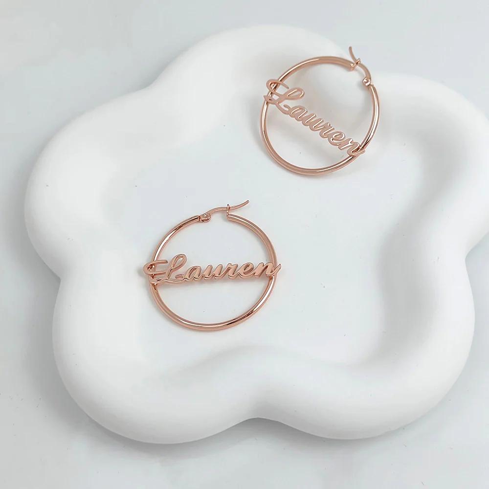 BOUCLES D'OREILLES CRÉOLES JUSQU'À 2 PRÉNOMS - Image 5