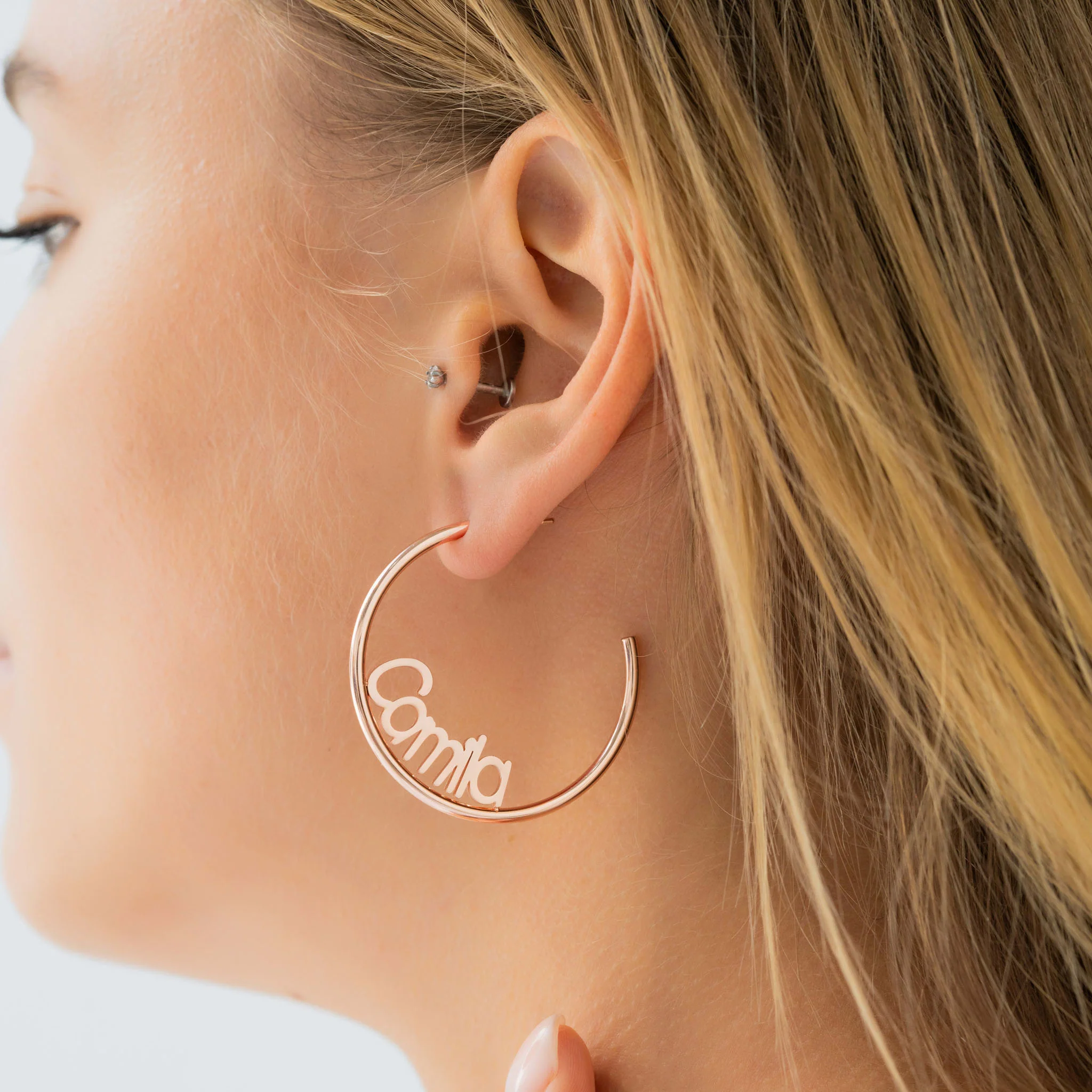 BOUCLES D'OREILLES CRÉOLES OUVERTES JUSQU'À 2 PRÉNOMS - Image 6