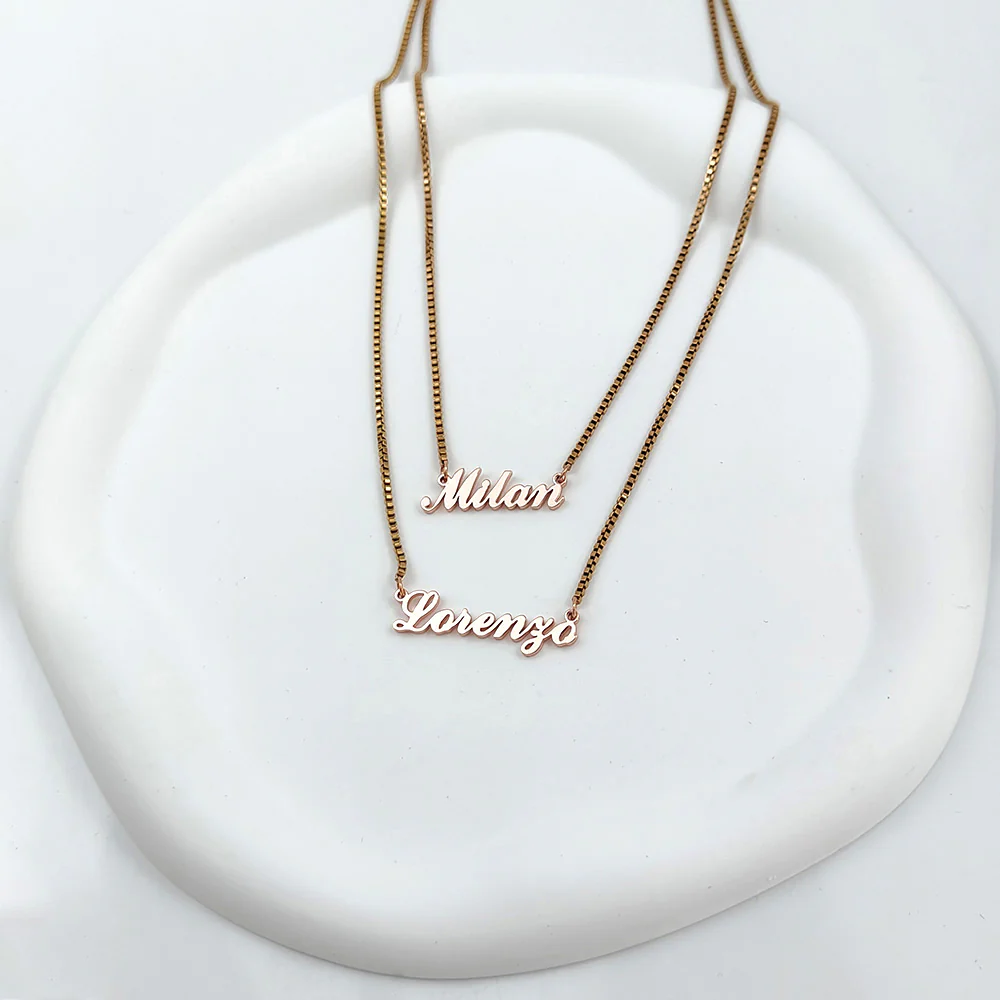 COLLIER 2 CHAÎNES 2 PRÉNOMS - Image 6