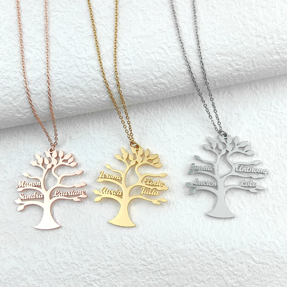 COLLIER ARBRE DE VIE JUSQU'À 9 PRÉNOMS - Image 7