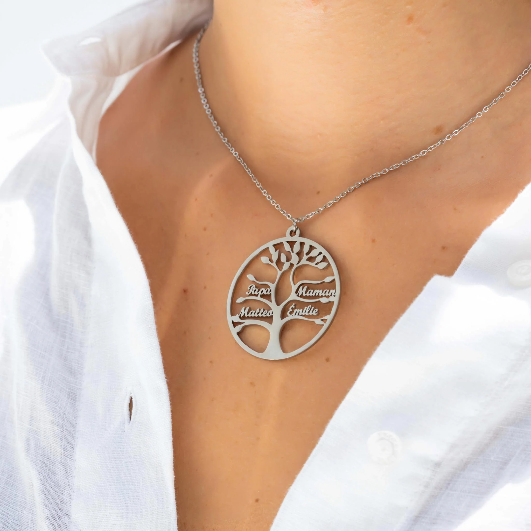 COLLIER ARBRE DE VIE JUSQU'À 13 PRÉNOMS - Image 3