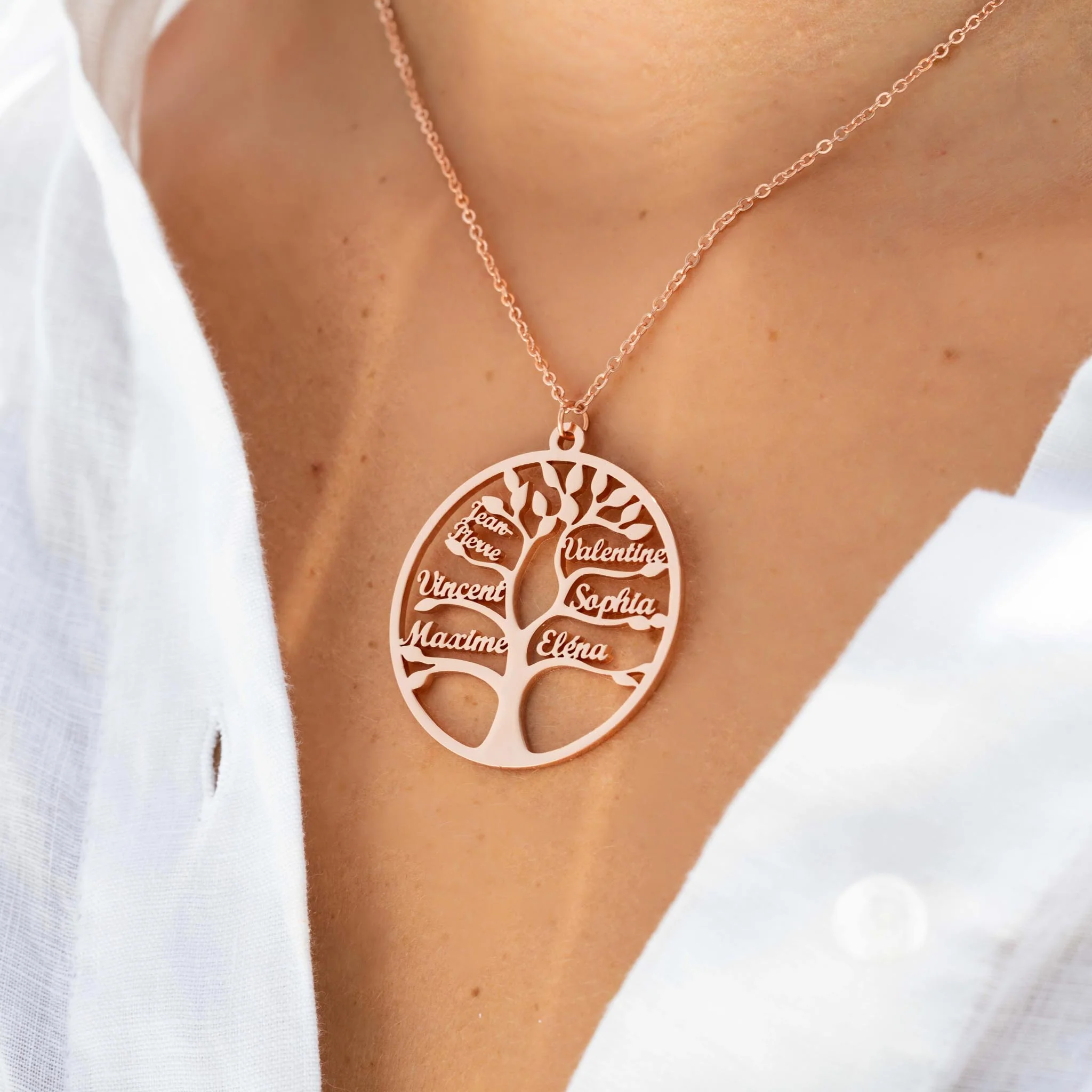 COLLIER ARBRE DE VIE JUSQU'À 13 PRÉNOMS - Image 5