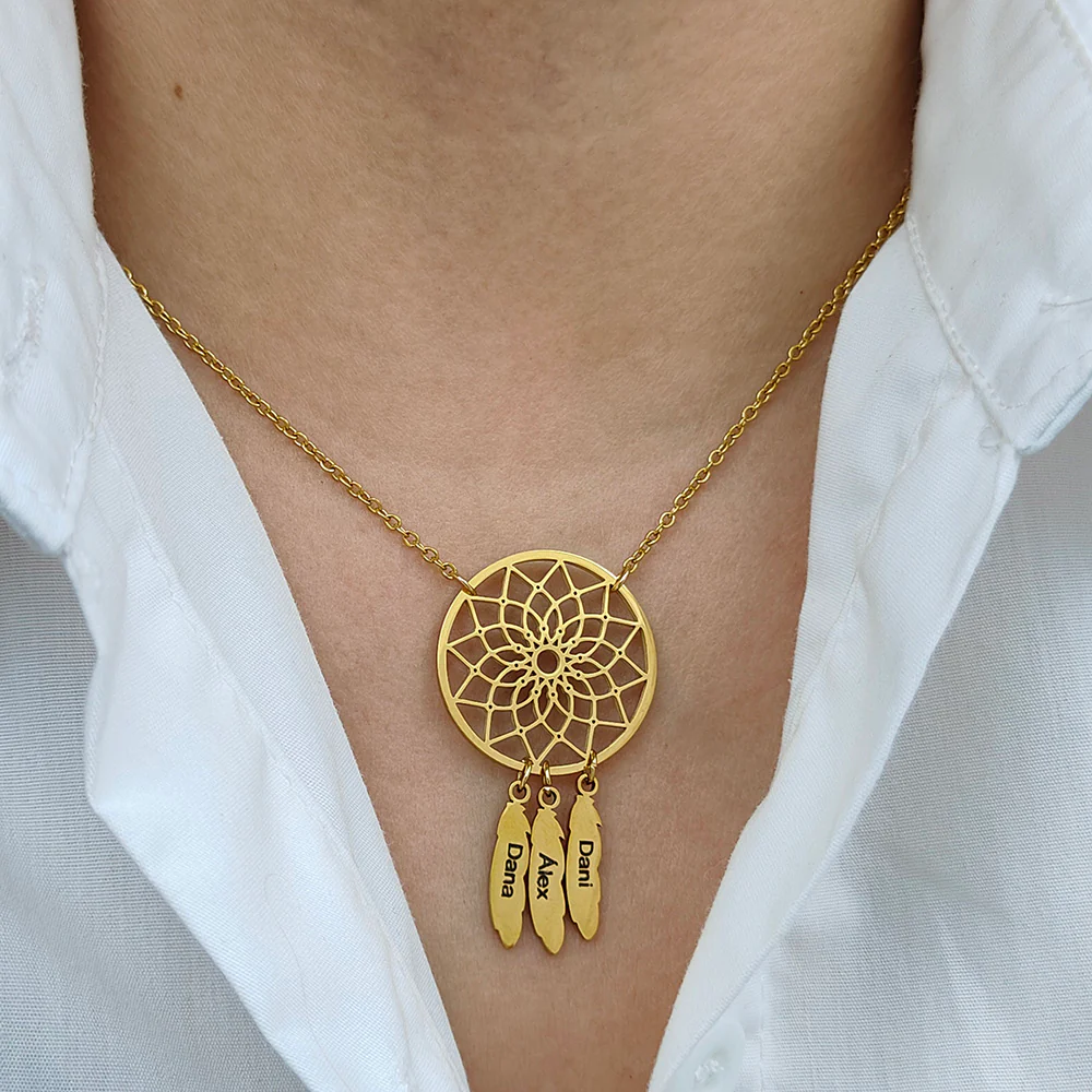 COLLIER ATTRAPE-RÊVE JUSQU'À 5 PRÉNOMS
