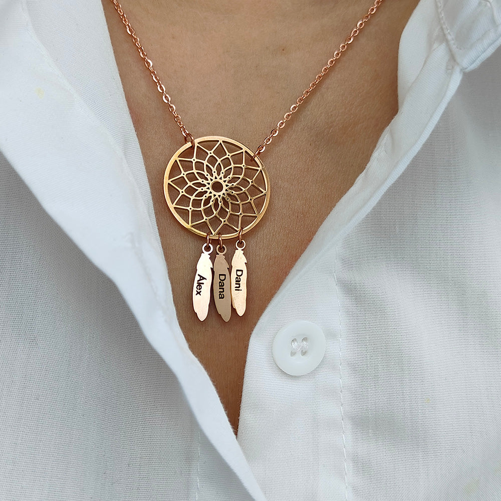 COLLIER ATTRAPE-RÊVE JUSQU'À 5 PRÉNOMS - Image 5