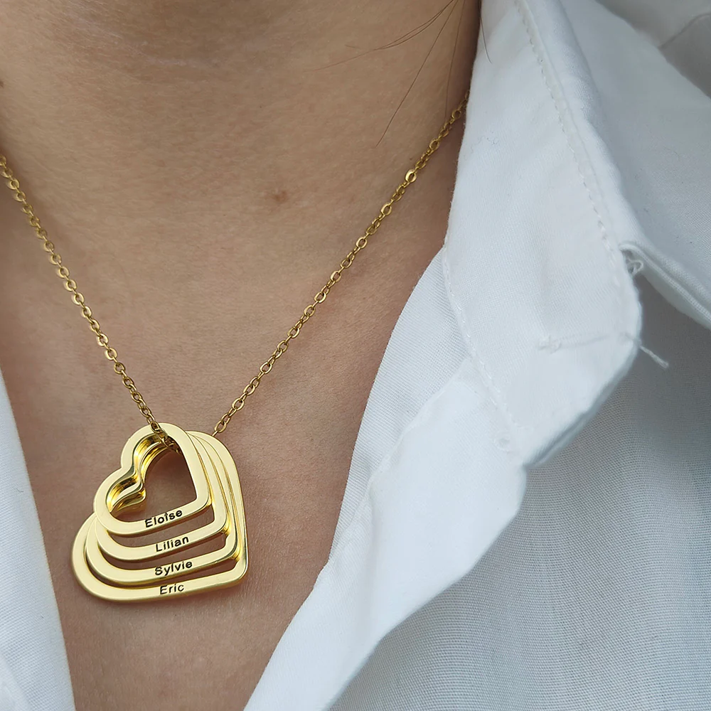 COLLIER COEUR JUSQU'À 4 PRÉNOMS - Image 3