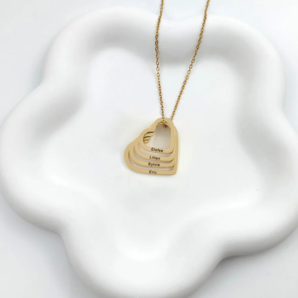 COLLIER COEUR JUSQU'À 4 PRÉNOMS - Image 4