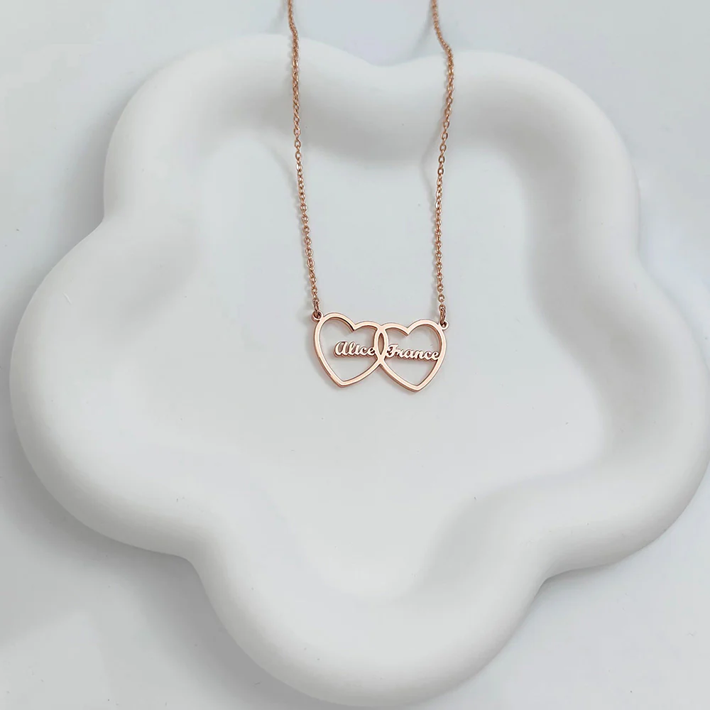 COLLIER COEURS 2 PRÉNOMS - Image 6