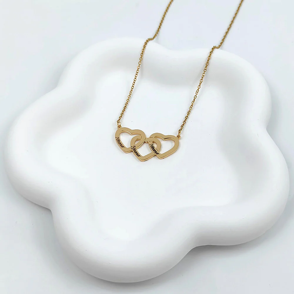 COLLIER COEURS UNIS JUSQU'À 5 PRÉNOMS - Image 2