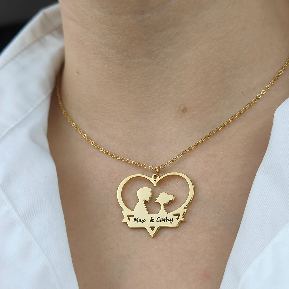 COLLIER COUPLE 2 PRÉNOMS