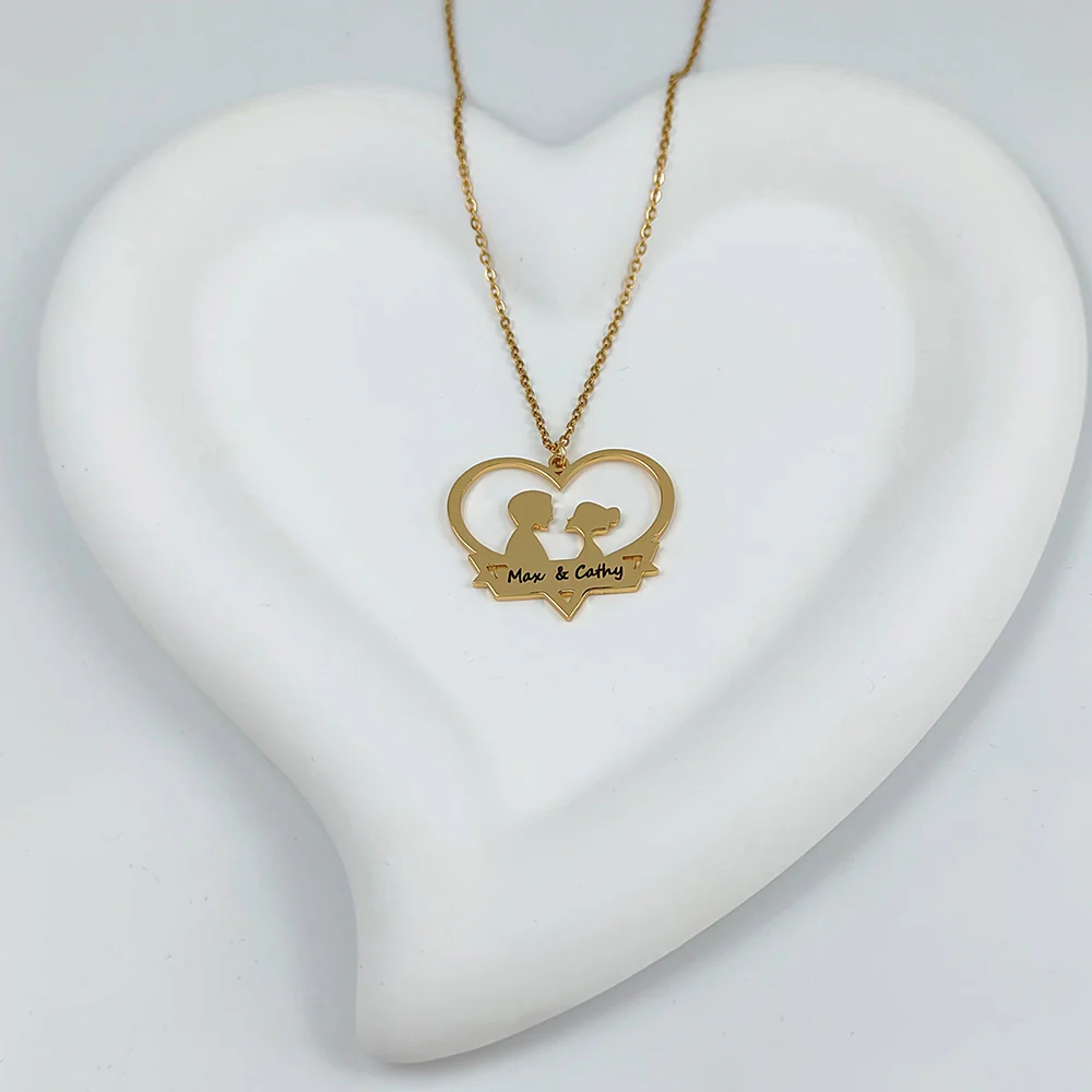 COLLIER COUPLE 2 PRÉNOMS - Image 2