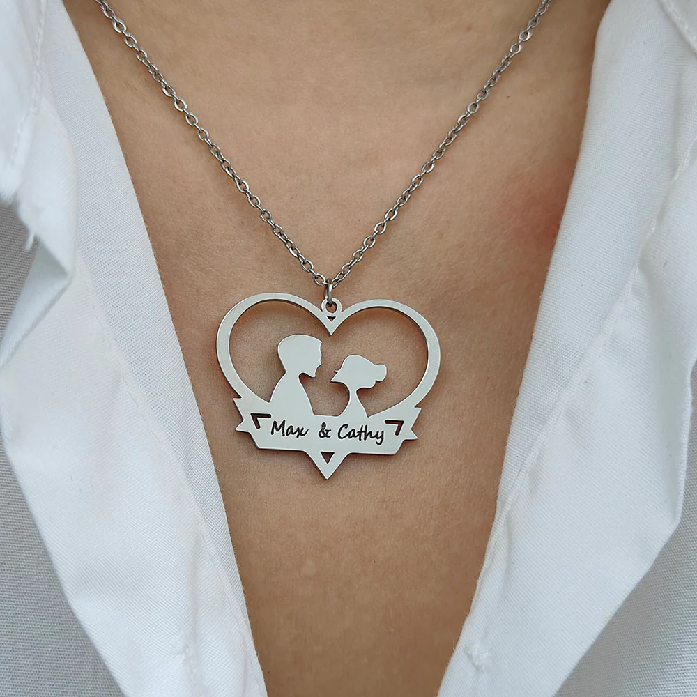 COLLIER COUPLE 2 PRÉNOMS - Image 3