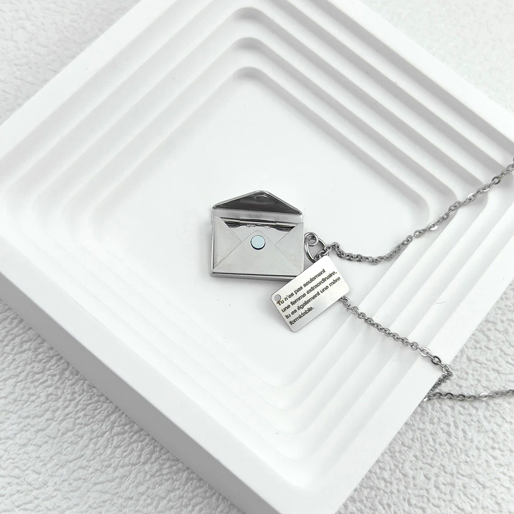 COLLIER ENVELOPPE MESSAGE PERSONNALISÉ - Image 2