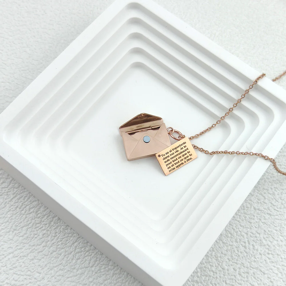 COLLIER ENVELOPPE MESSAGE PERSONNALISÉ - Image 3