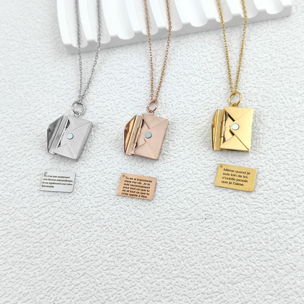 COLLIER ENVELOPPE MESSAGE PERSONNALISÉ - Image 4