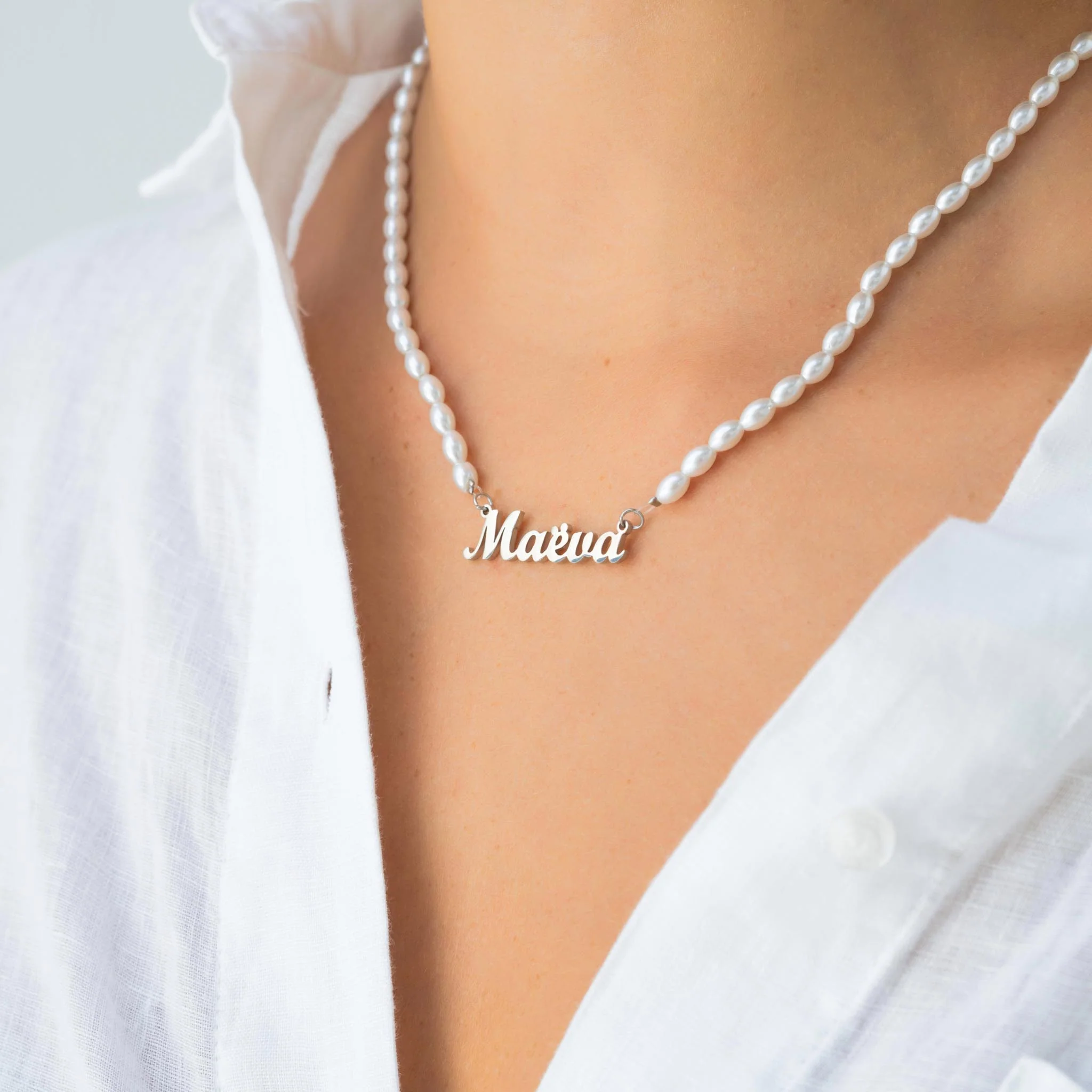 COLLIER PERLES 1 PRÉNOM - Image 3