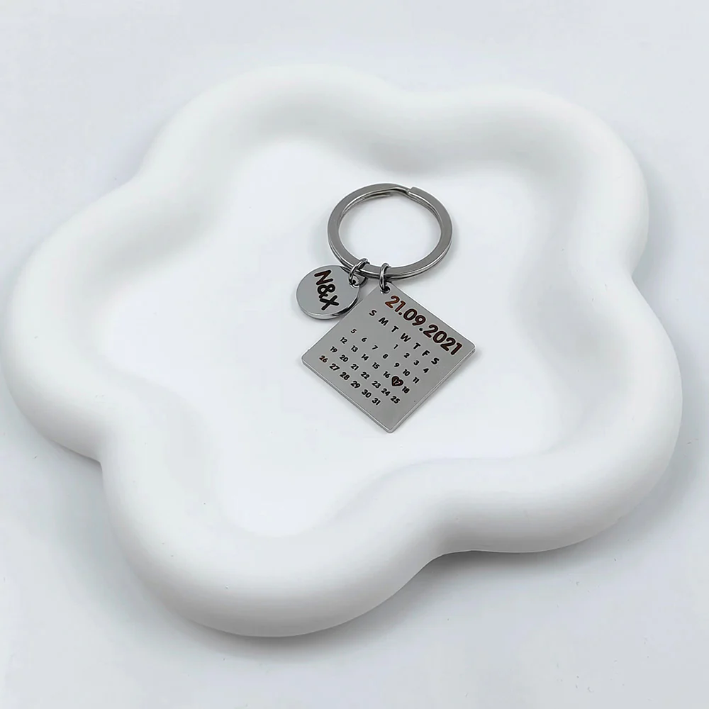 PORTE-CLÉS DATE ET INITIALES - Image 2