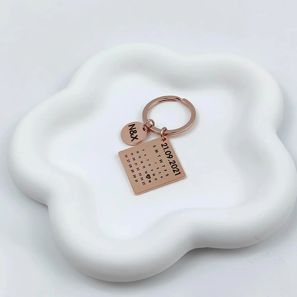 PORTE-CLÉS DATE ET INITIALES - Image 3