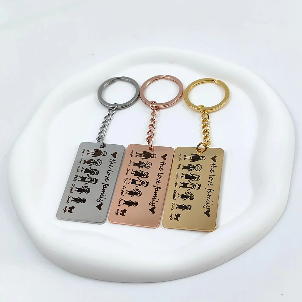 PORTE-CLÉS FAMILLE JUSQU'À 7 PRÉNOMS - Image 4